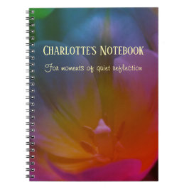 Caderno Espiral Nome das Tulipas e Notebook ou Diário Floral de Me