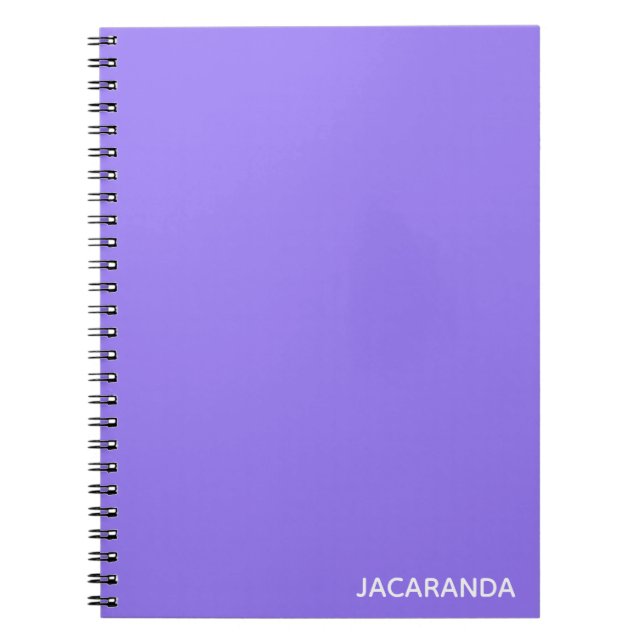 Caderno Espiral Nome de cor púrpura Jacaranda (Frente)