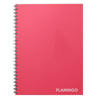 Caderno Espiral Nome de cor rosa Flamingo