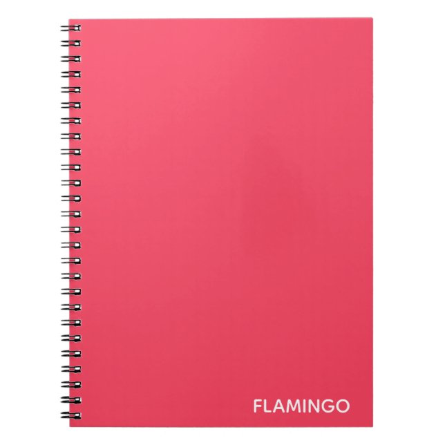 Caderno Espiral Nome de cor rosa Flamingo (Frente)