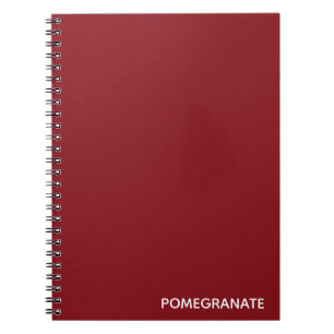 Caderno Espiral Nome de cor vermelha do romã