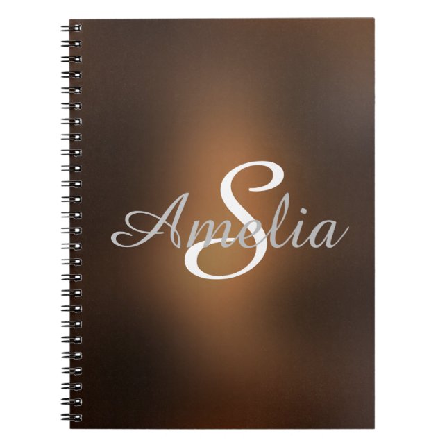 Caderno Espiral Nome de desfoque de garota personalizado (Frente)