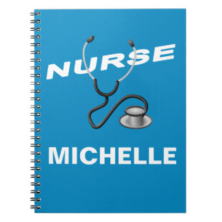 Caderno Espiral Nome de enfermeiro personalizado