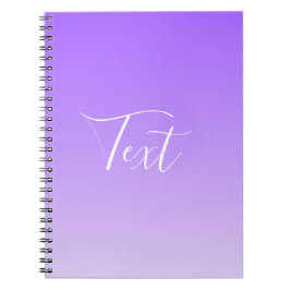Caderno Espiral Nome de Letra Cursiva e Sombreado Roxo Claro Editá