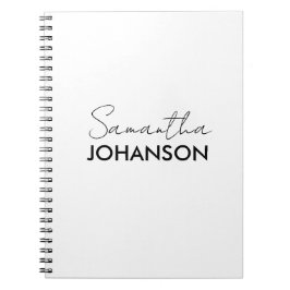Caderno Espiral Nome de Roteiro Sofisticado Minimalista Moderno