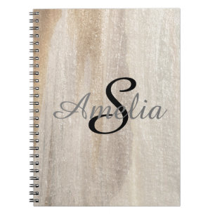 Caderno Espiral Nome de Sparkles de Girly Personalizado