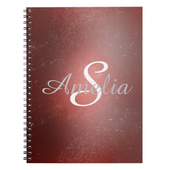 Caderno Espiral Nome de Sparkles de Girly Personalizado (Frente)