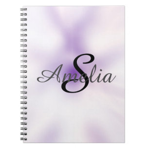 Caderno Espiral Nome de Sparkles de Girly Personalizado