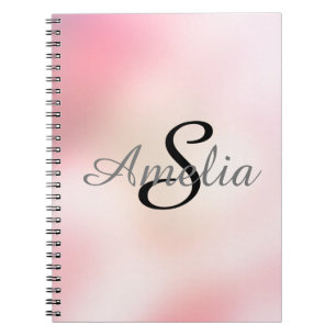 Caderno Espiral Nome de Sparkles de Girly Personalizado