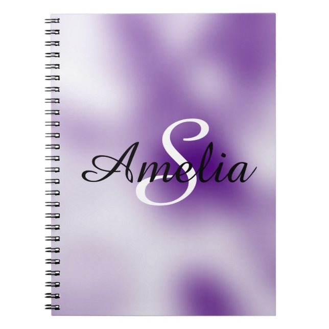 Caderno Espiral Nome de Sparkles de Girly Personalizado (Frente)