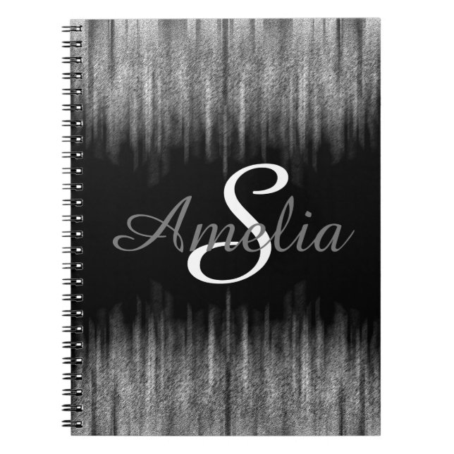 Caderno Espiral Nome de Sparkles de Girly Personalizado (Frente)