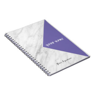 Caderno Espiral Nome de Toque Profissional Personalizar Mármore Br