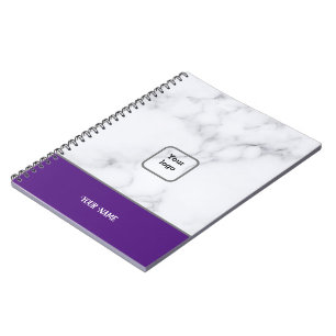 Caderno Espiral Nome de Toque Profissional Personalizar Mármore Br