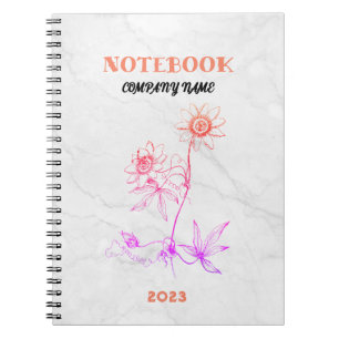 Caderno Espiral Nome de Toque Profissional Personalizar Mármore Br