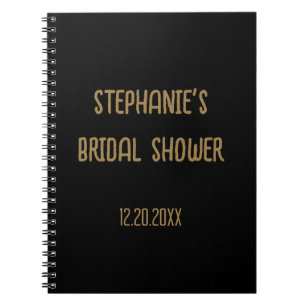 Caderno Espiral Nome do chá de panela Convidado de Casamento Doura