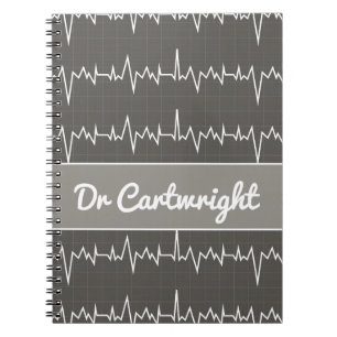 Caderno Espiral Nome do médico personalizado ECG ECG EKG presente 