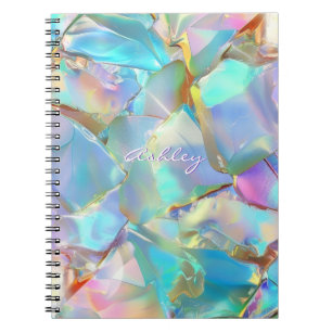 Caderno Espiral Nome do Script Branco no Plano de Fundo Opal