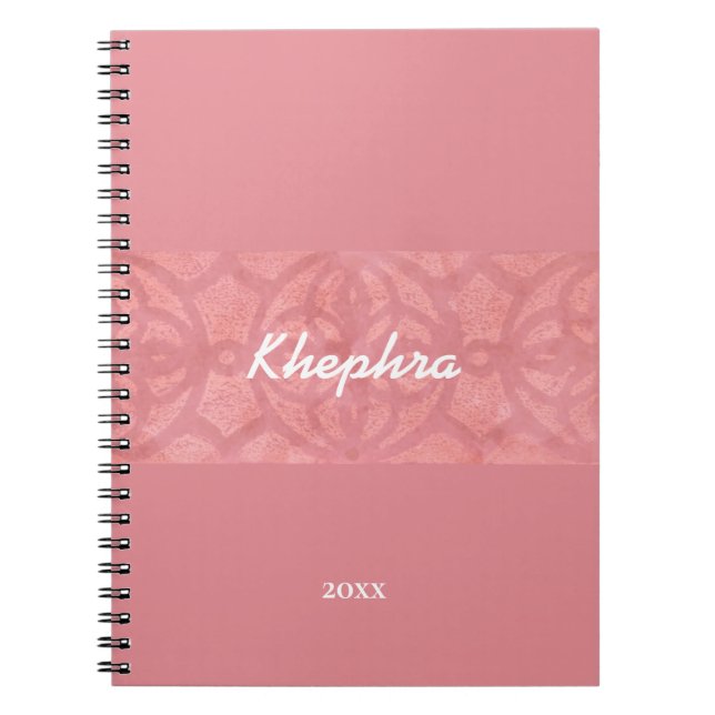 Caderno Espiral Nome e Ano da Aquarela Rosa-Rosa-Rosa-Rosa-Rosa (Frente)