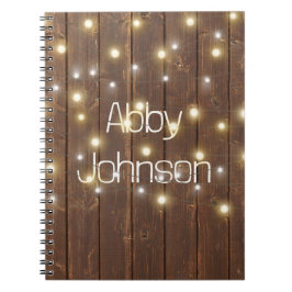 Caderno Espiral Nome e Cadeia de Caracteres Leve no Carvalho
