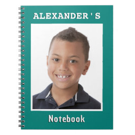 Caderno Espiral Nome e Foto Personalizados Modernos Simples