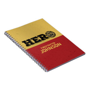 Caderno Espiral Nome feito sob encomenda, herói do