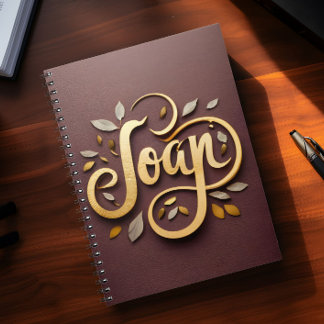 Caderno Espiral Nome Joan