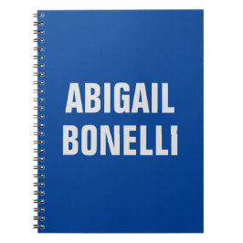 Caderno Espiral Nome minimalista excelente personalizado ousado az