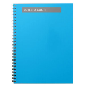 Caderno Espiral Nome Minimalista Simples Moderno Único