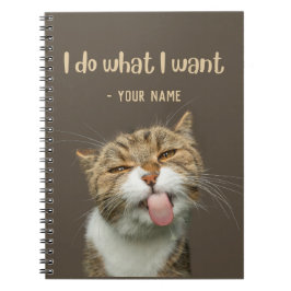 Caderno Espiral Nome Personalizado Adorável e Engraçado