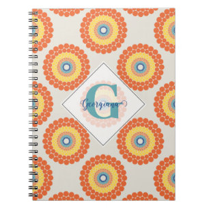 Caderno Espiral Nome Personalizado Aegean Summer Radiant Dot Manda