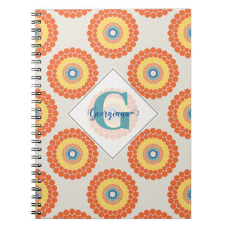 Caderno Espiral Nome Personalizado Aegean Summer Radiant Dot Manda
