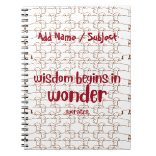 Caderno Espiral Nome Personalizado/Assunto Quota Quirky Fluffy Cut