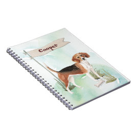 Caderno Espiral Nome personalizado Beagle Pet Dog