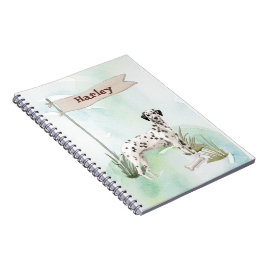 Caderno Espiral Nome Personalizado Cão Pet Dalmaciano