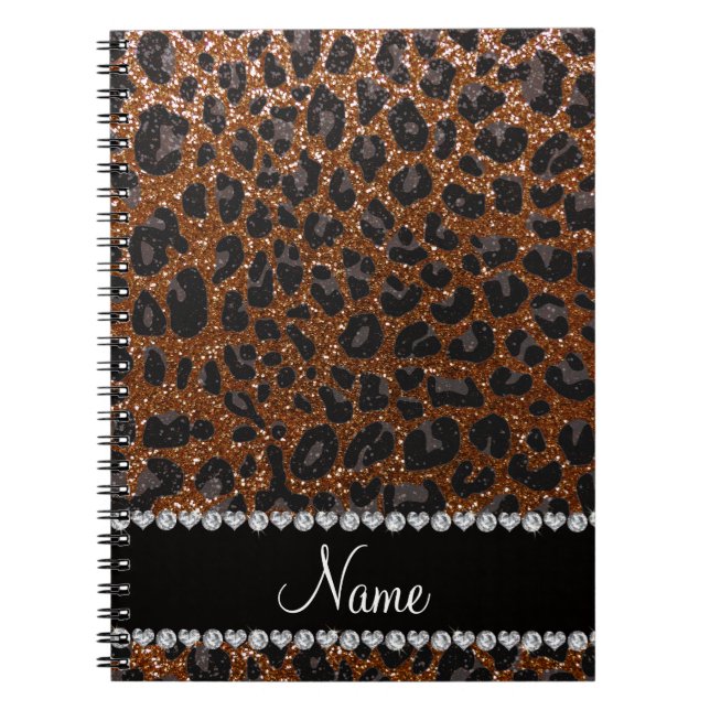 Caderno Espiral Nome personalizado: chocolate marrom-brilhante imp (Frente)