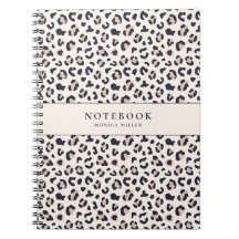 Nome personalizado cor-de-rosa de impressão leopar