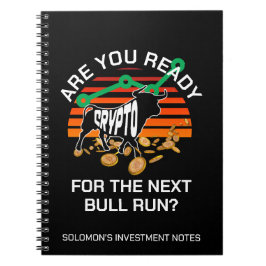Caderno Espiral Nome Personalizado CRYPTO BULL RUN (Execução) Você