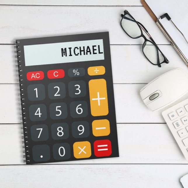 Caderno Espiral Nome Personalizado do Calculador (Criador carregado)
