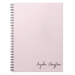 Caderno Espiral Nome Personalizado do Cor-de-Rosa Esmagado da Tend