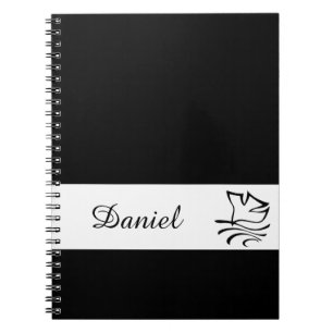Caderno Espiral Nome Personalizado do Notebook Baptism Dove