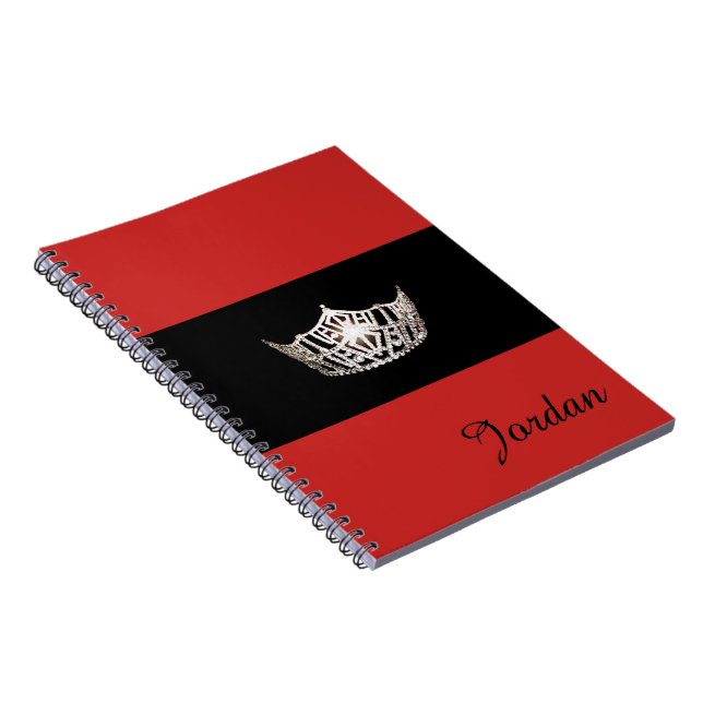Caderno Espiral Nome Personalizado do Notebook Miss America Silver (Lado Direito)
