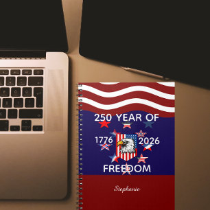 Caderno Espiral Nome Personalizado, Família & Liberdade América 25