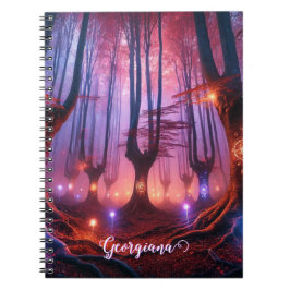 Caderno Espiral Nome Personalizado Floresta Whimsigol Encantada Au