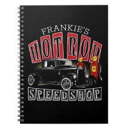 Caderno Espiral Nome Personalizado Garagem de Estação de Gás Compr