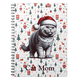 Caderno Espiral Nome Personalizado Gato de Pequeno Portão Britânic