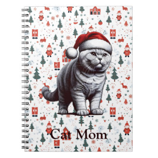 Caderno Espiral Nome Personalizado Gato de Pequeno Portão Britânic