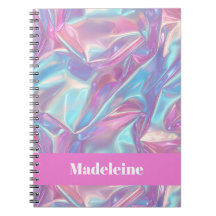 Nome Personalizado Holográfico Iridescente Rosa