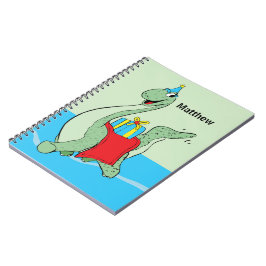 Caderno Espiral Nome Personalizado, Menino, Dinossauro de Aniversá