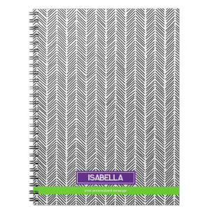 Caderno Espiral Nome Personalizado Moderno   Viagem personalizado