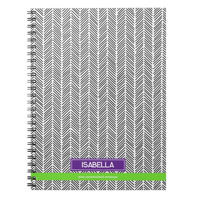 Caderno Espiral Nome Personalizado Moderno | Viagem personalizado (Frente)